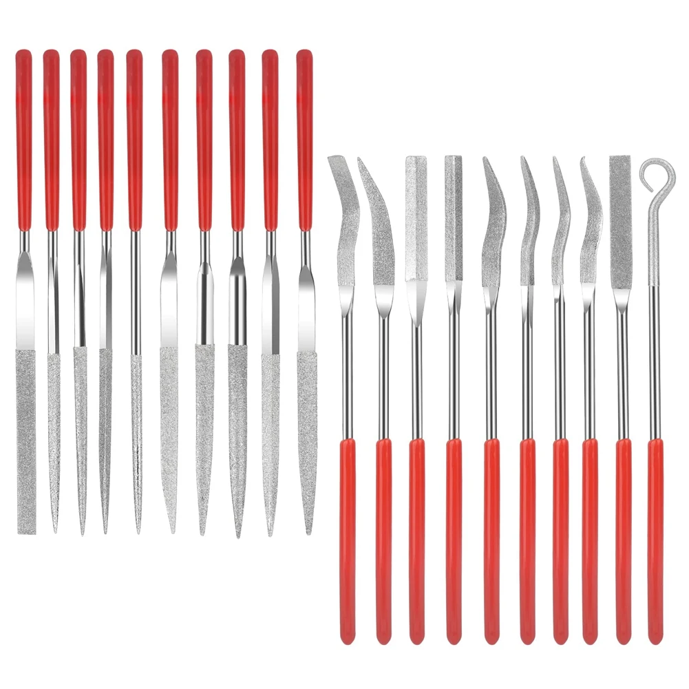 Exquisite-Pack Of 20, Diamond Needle Files Set Jewellery Hand Files Tooth File Tool Set Part