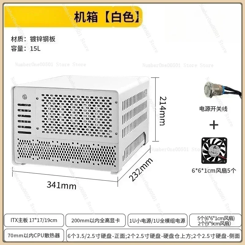 

Full Height PCIE Expansion Server Hot Swap Support ITX Motherboard Compatible Silent Design 10 Bay NAS Chassis Mini ITX Case