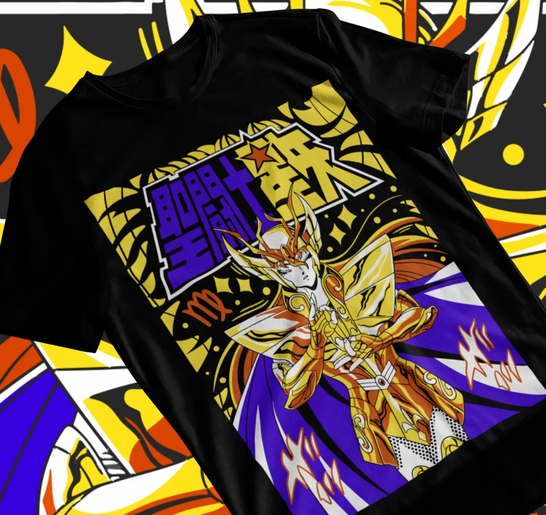 

Футболка унисекс Saint Seiya, Классическая мягкая футболка с рисунком манги