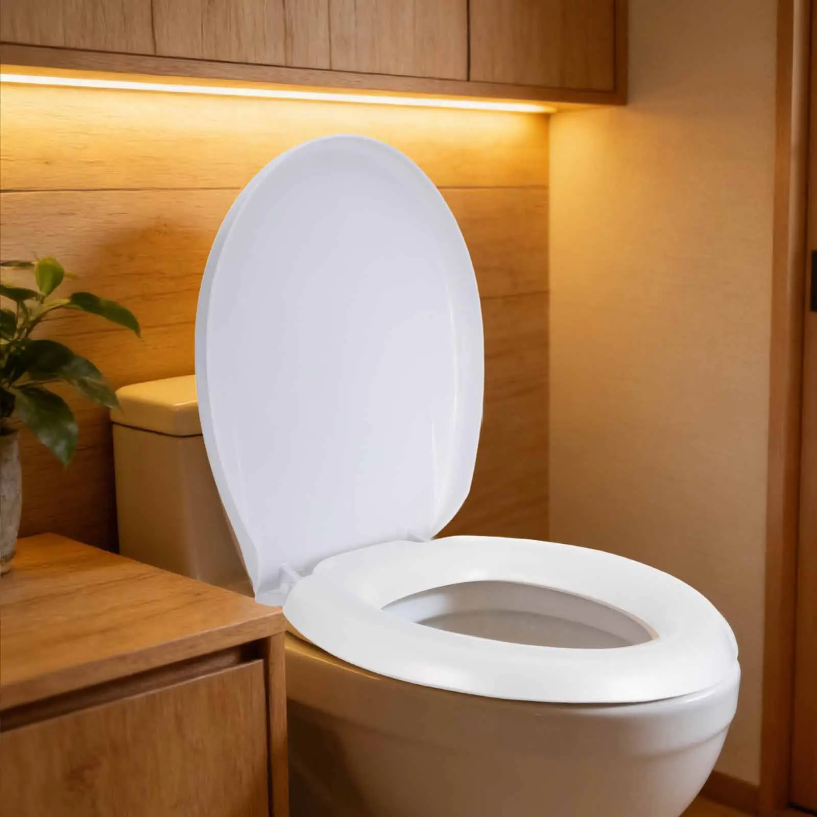 Eva Soft Padded Elongated Toilet Seat Replacement Slow Close Easy Install Senior Elderly Bathroom Seat Cushion Comfort 40x34cm