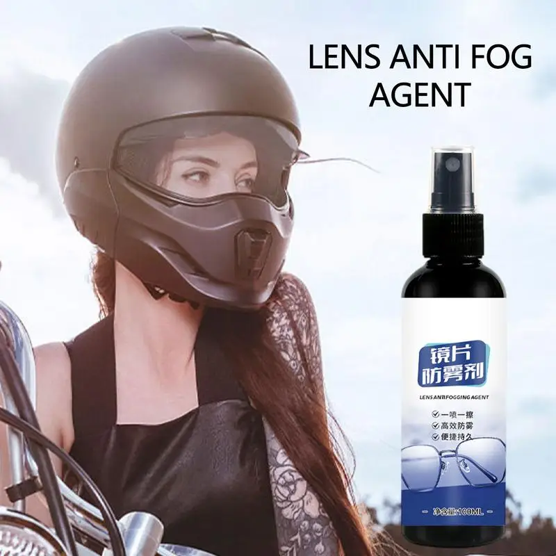 100ml Helmet Goggles Anti Fog Spray Car Windscreen Anti Mist Spray Goggles Mirrors Agent Long-Lasting Car Windscreen Protection