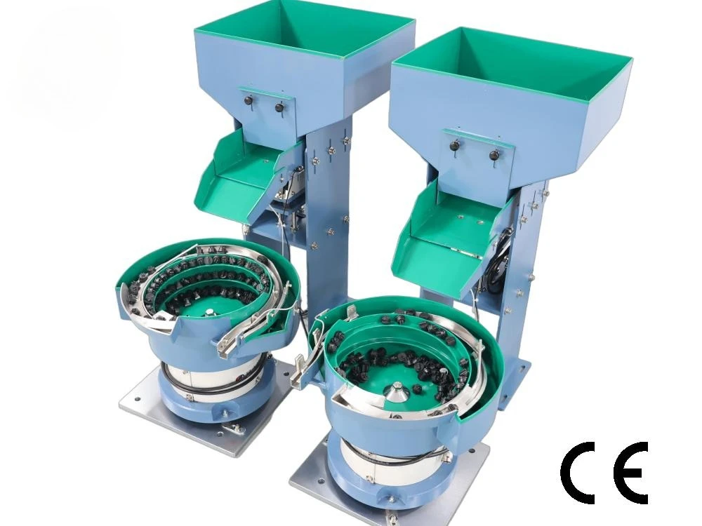 Vibrating bowl feeder with hopper, automatic parts feeding system CE certified SUS304