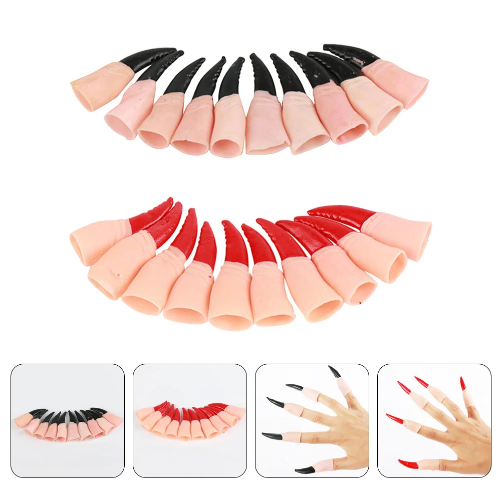 

Halloween Nails Rubber Fake Finger Accessory Realistic Festival Prop Witch Compact Decorative