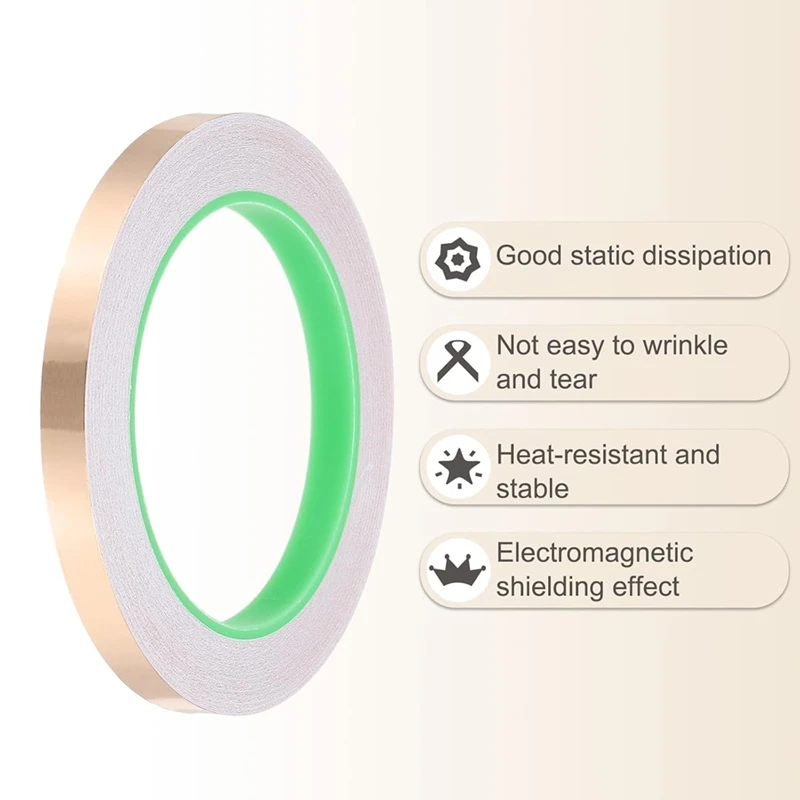 PORK-22 ярда 3/8-дюймовая лента из медной фольги, 3 рулона медной ленты с проводящей витражной фольгой, инструмент со скребком для рукоделия