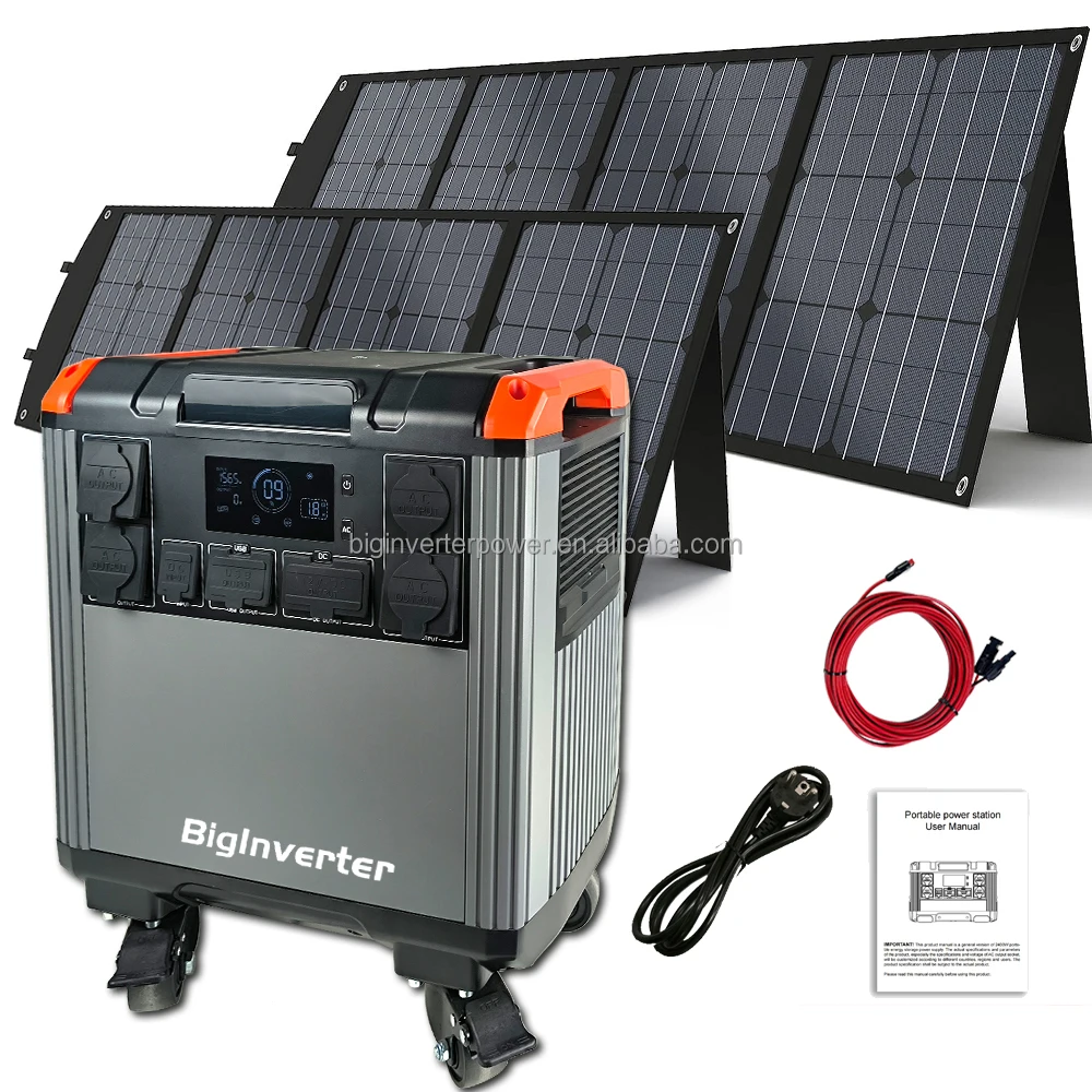 5000W Portable Power Station 5000Wh LiFePO4 Solar Generator With UPS 1200W MPPT Solar Panels 800W for Home Backup Power Supply