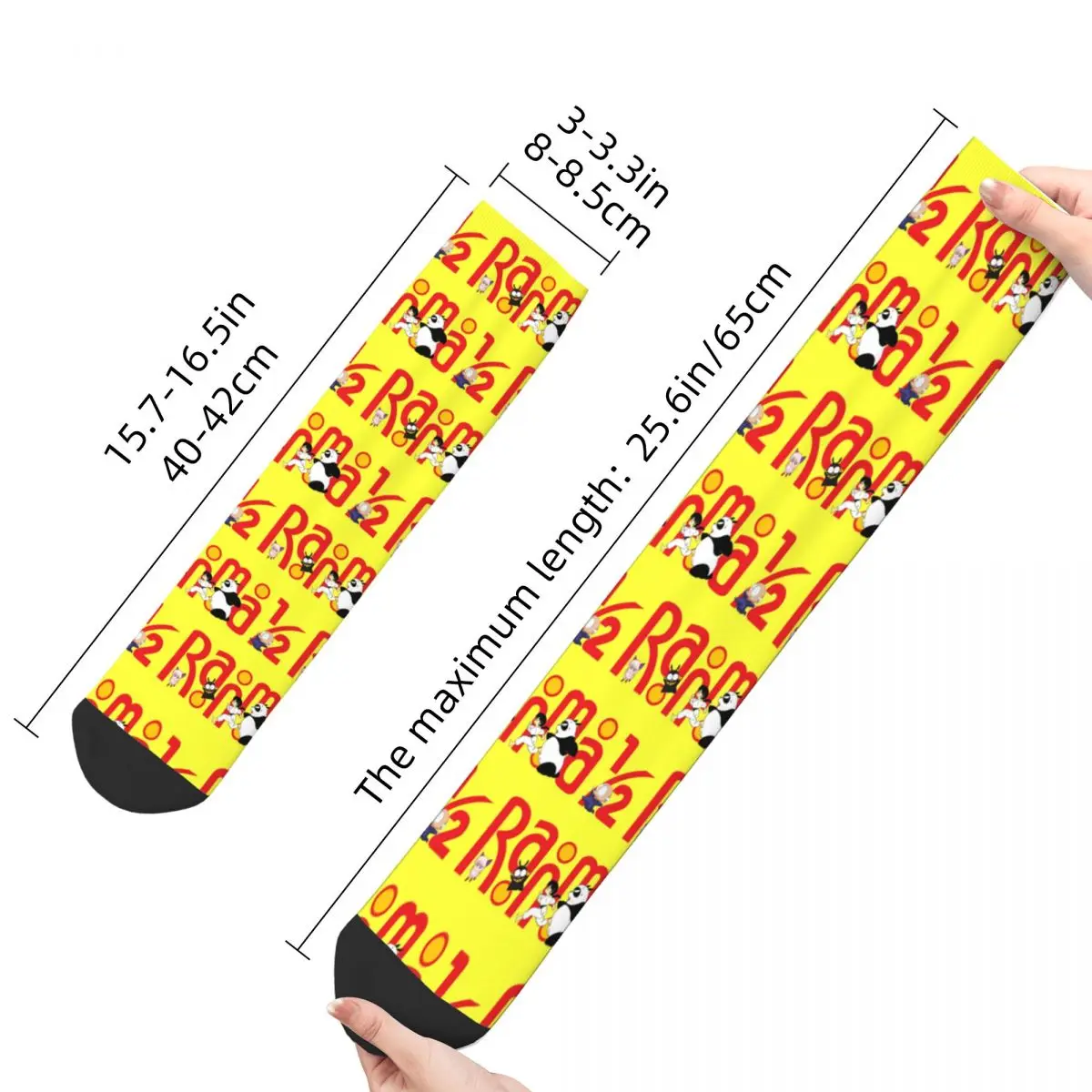 Chaussettes de dessin animé Ranma 1/2 Merch, chaussettes de dessin animé, raotome, yoga, hihiki, Design Unique