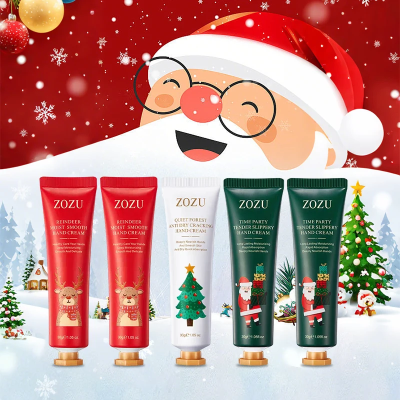 Christmas gift 5/bag hand cream set, cream texture, hydrating travel pack durable moisturizer smooth hand skin gift for women