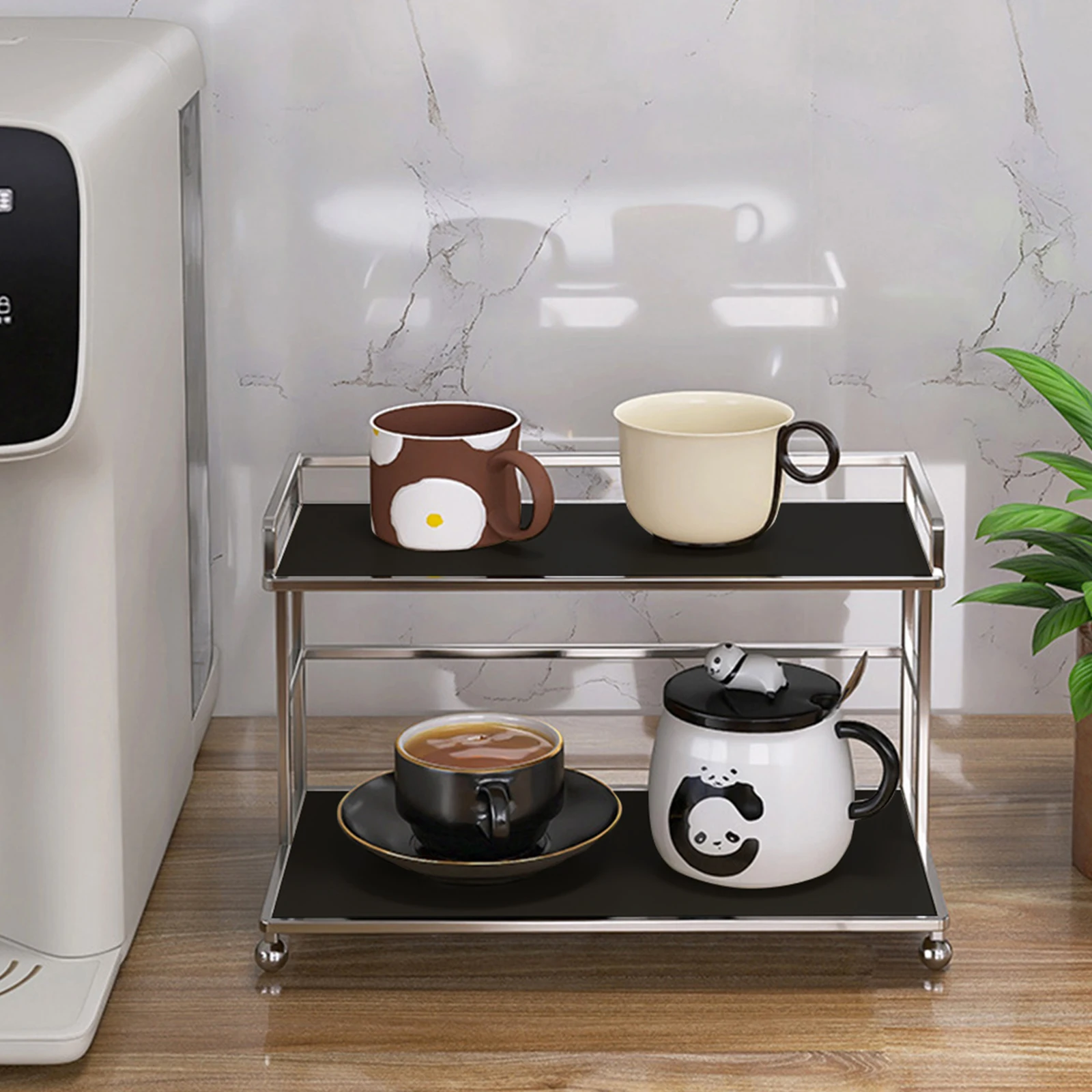 

1 шт. стеллаж для хранения на стойке для домашнего комода, кухни, офиса с специй (черный)