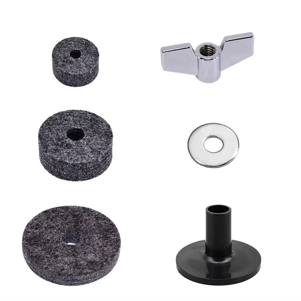 Cymbal Sleeve Cymbal Felt Washer Wing Nuts Standard Size Drum Stand Felt Gasket Percussion Drum Set Felts Replacement Parts