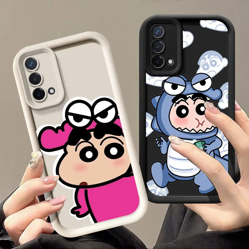 Cute Crayon Shin-chan Phone Case For OPPO Realme C55 C63 C65 C67 Reno 10 11 12 13 Pro Plus A16 A17 A58 A74 A78 A98