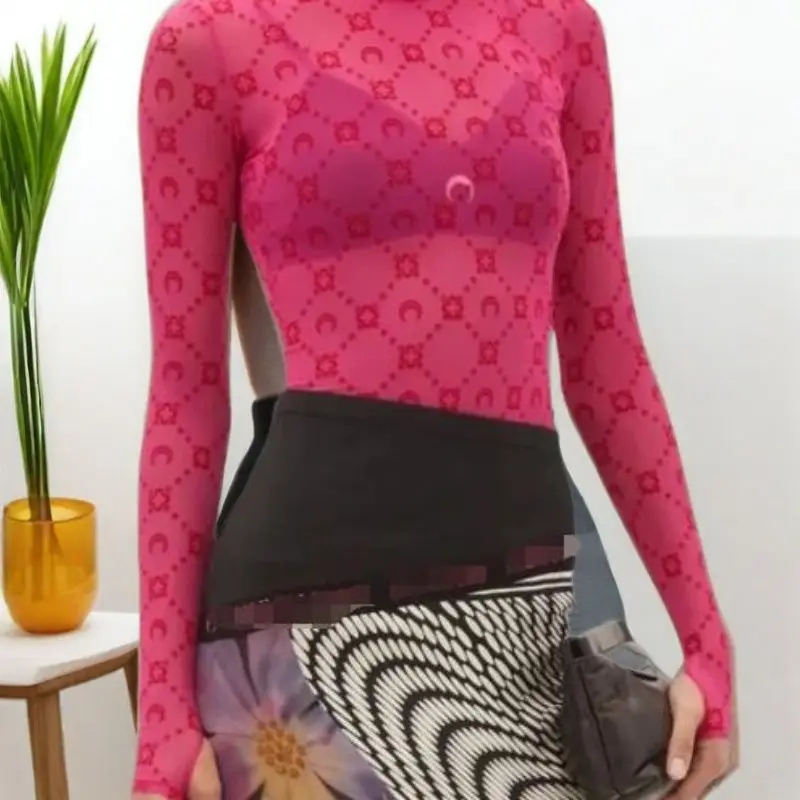  بلوزة مريحة للنساء 2025، بلوزة دانتيل متدفقة على شكل قمر، قميص شفاف متعدد الاستخدامات للارتداء اليومي #1