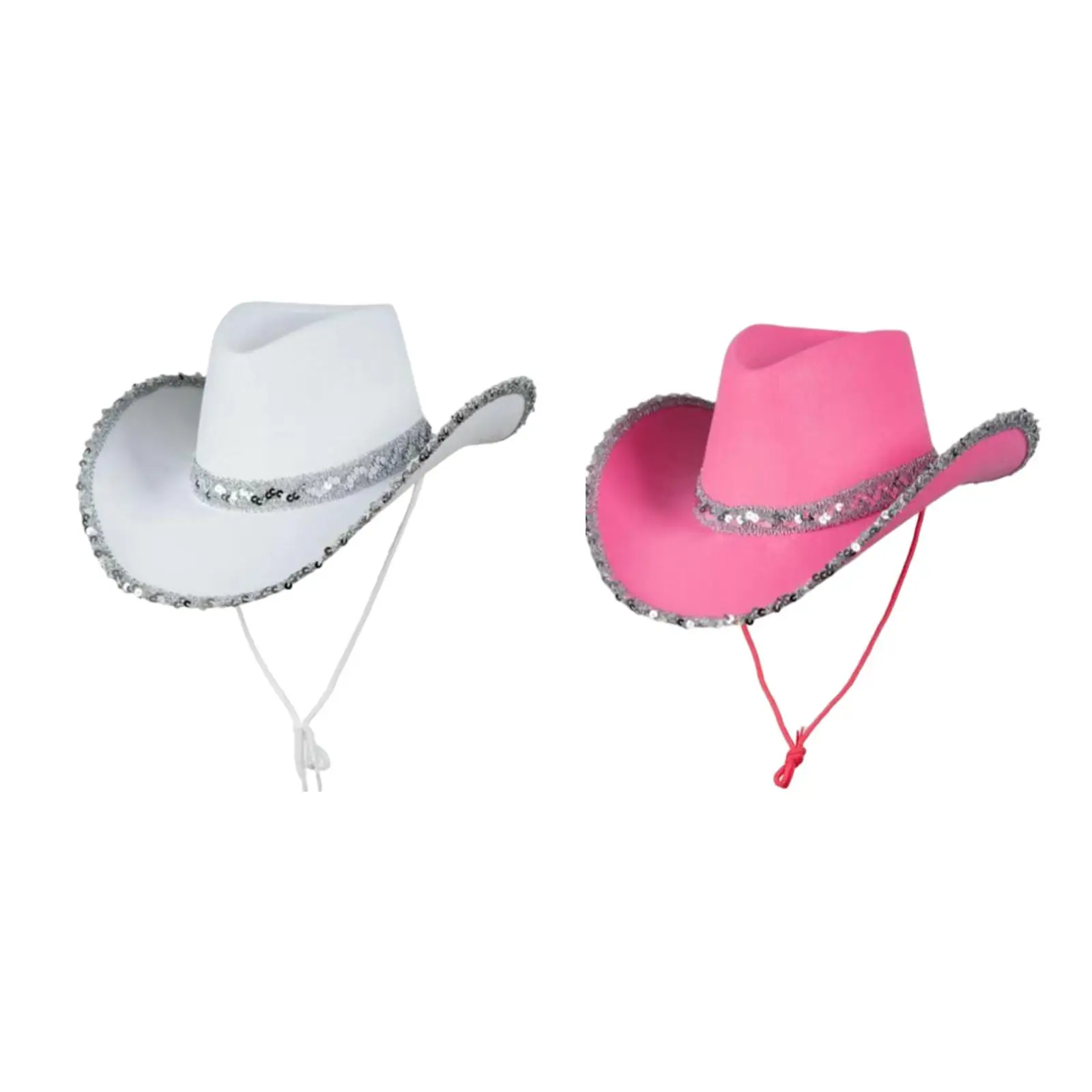 Women Cowboy Hat Sunhat Wide Brim Party Hat Cowgirl Hats for Bridal Wedding