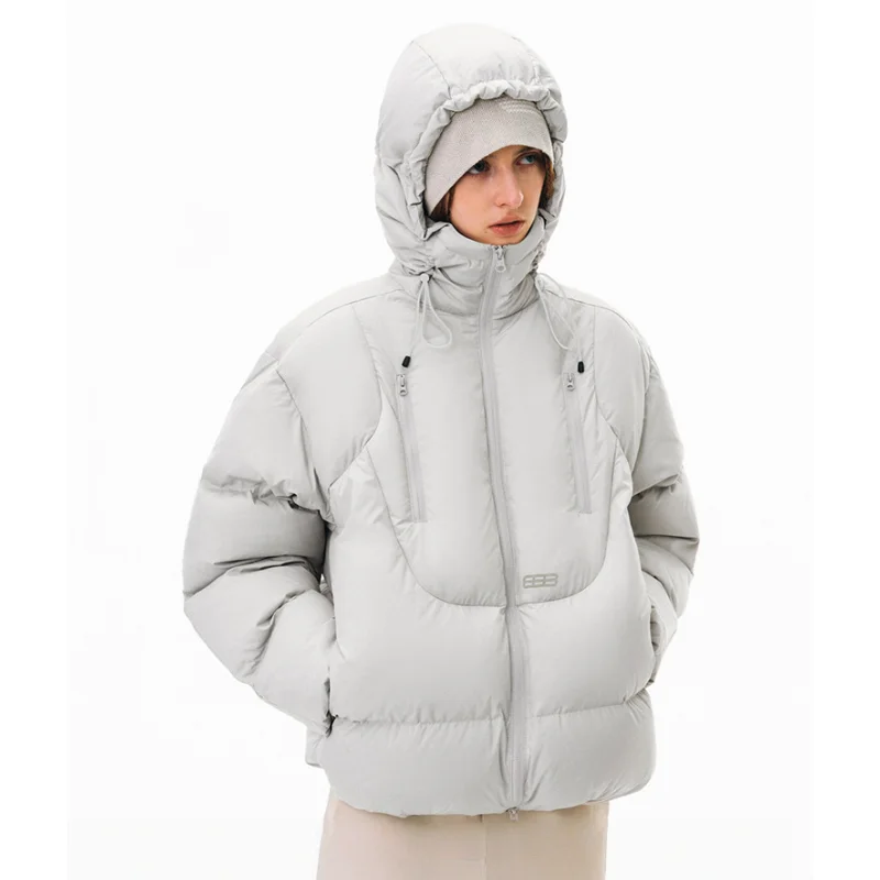

Couple Hooded Jacket Matching Set Winter Thick Quilted Puffer Coat Loose Fit Warm His and Hers Outerwear Winter Clothes Women