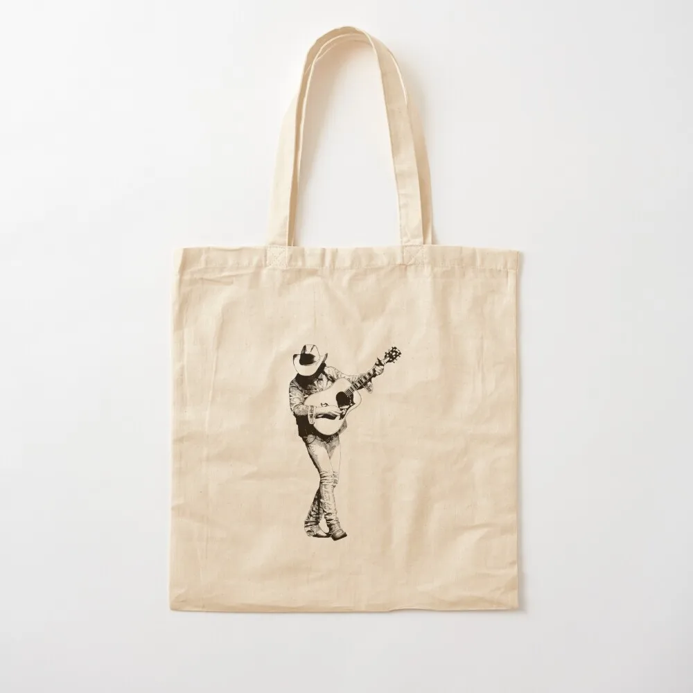 Black art Dwight Yoakam playing guitar T Shirt Tote Bag shoping bag tote bag women Canvas Tote