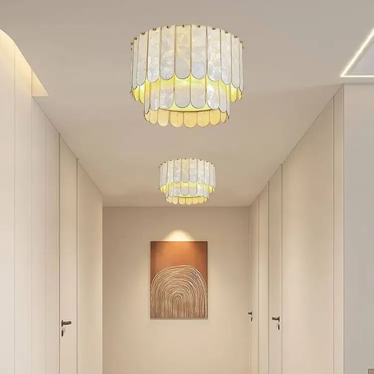 

Nordic Ceiling Light Shell Design Simple Dining Room Lamp Bedroom Lighting Kids Room Hallway Lamp