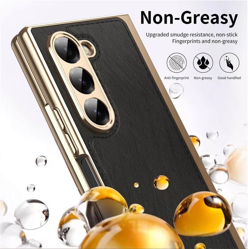 For Samsung Galaxy Z Fold 6 4 5 3 5G Case Ultra-Thin Leather Pattern All Inclusive Folding Screen Glass Film for Galaxy Z Fold6 - Image 6