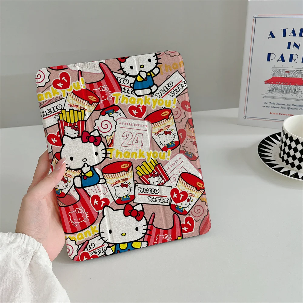 

Креативная чашка Hello Kitty с держателем для ручки iPad 10th Pro 2025 11 дюймов 10 iPad 7 8 9 10.2 Air 5 4 6 7 складной защитный стол