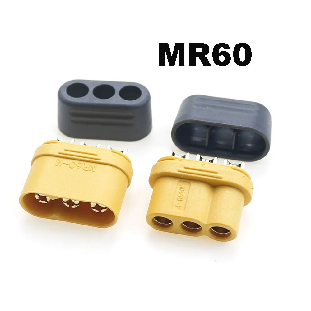 

MR60-M/F Plug 3 Core Connector T plug Interface Connector with 3.5mm Protector Cover for RC Model ﻿