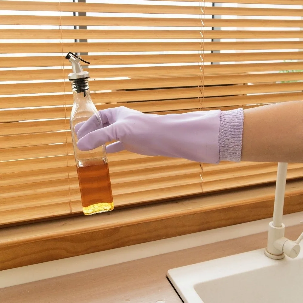 New Thickened Rubber Dishwashing Gloves Waterproof Durability Housework Gloves Thickened Rubber Kitchen Gloves Housework Use