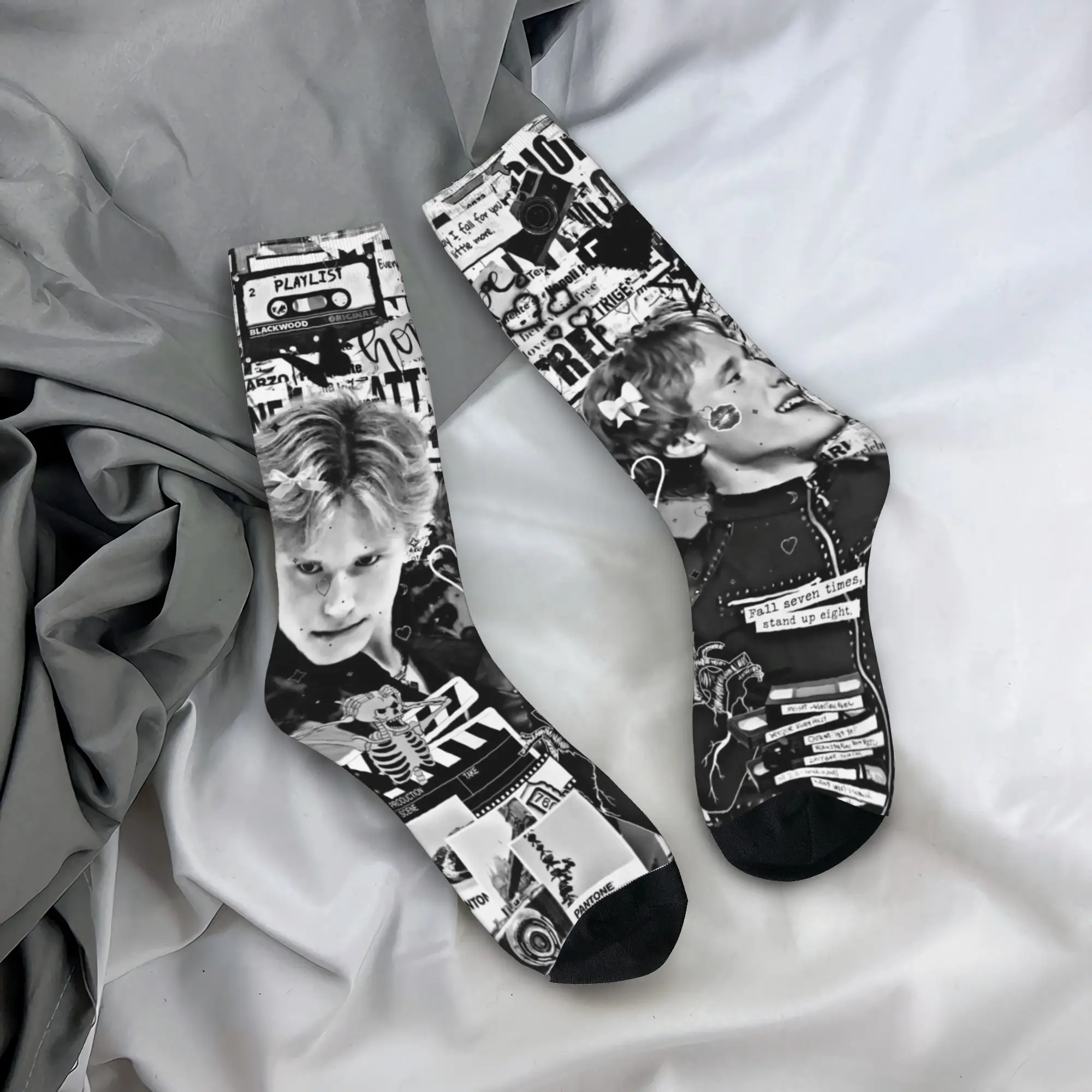 

Unisex Ilia Malinin Ice Art Figure Skating Gold Medal Outfits Socks Flexible Socks Cute For Casual Wear