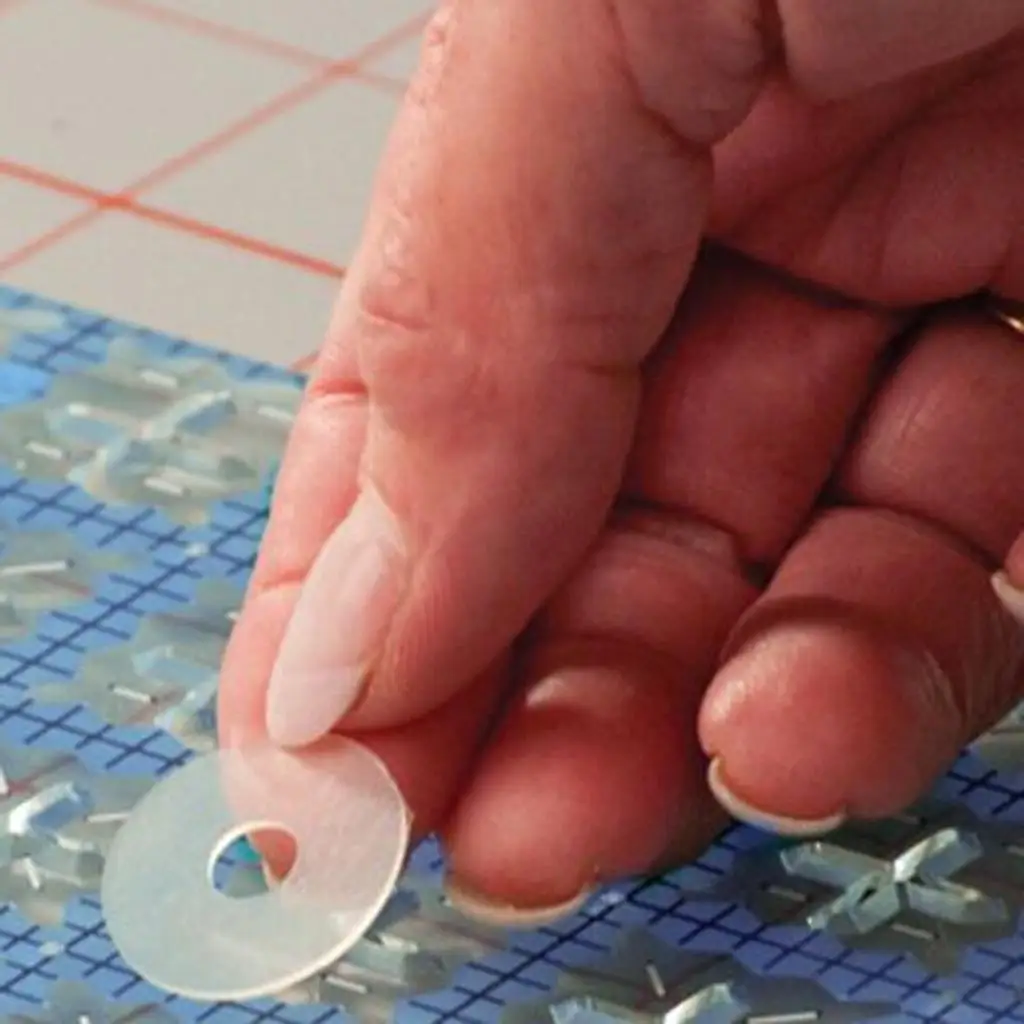 Non Slip Ruler Grip Rings Silicone Gel Transparent Adhesive for Sewing Crafts Accurate Fabric Cutting