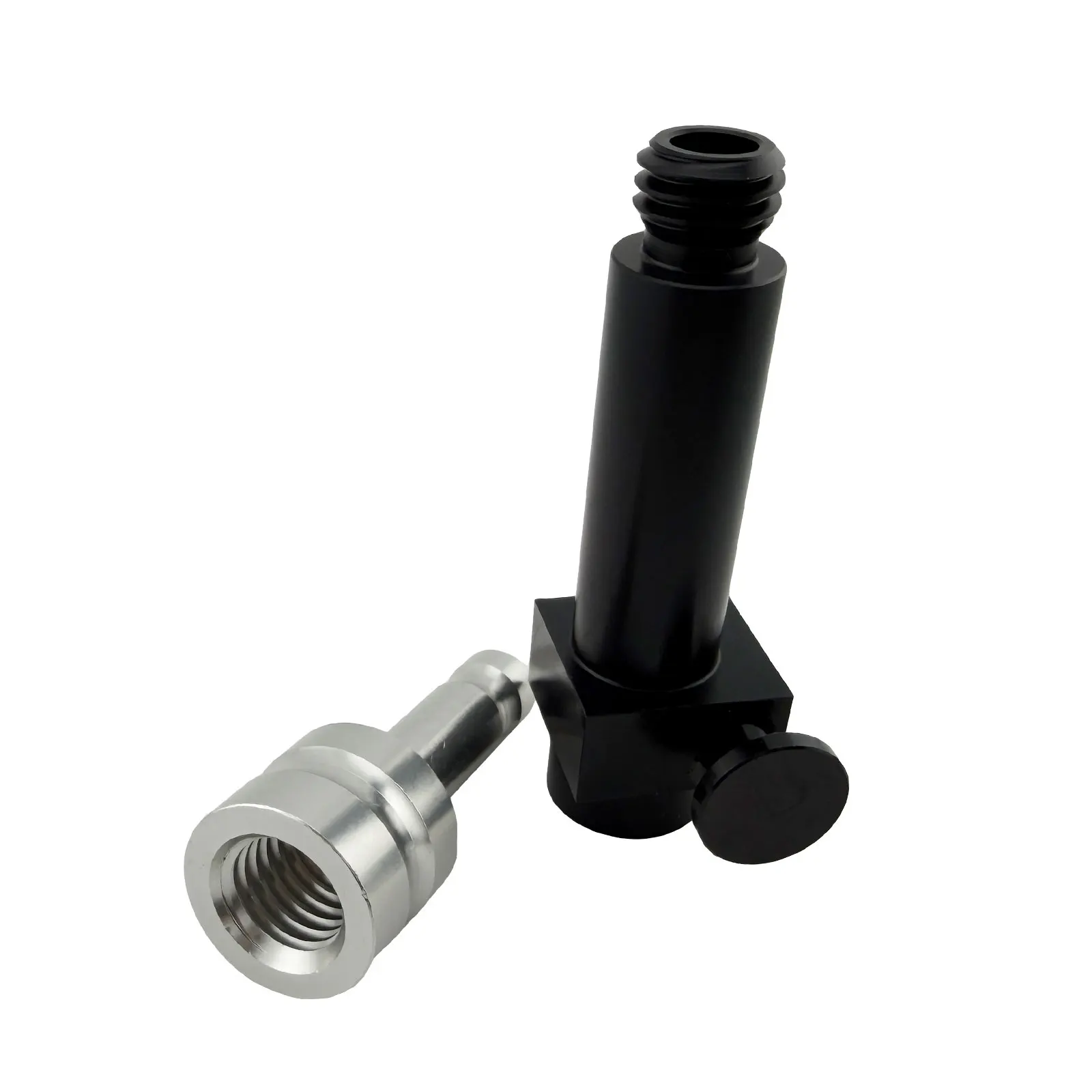 Black with Silver Quick Release Adapter For For Total Station GPS SECO Prism Pole Tribrach adaptor