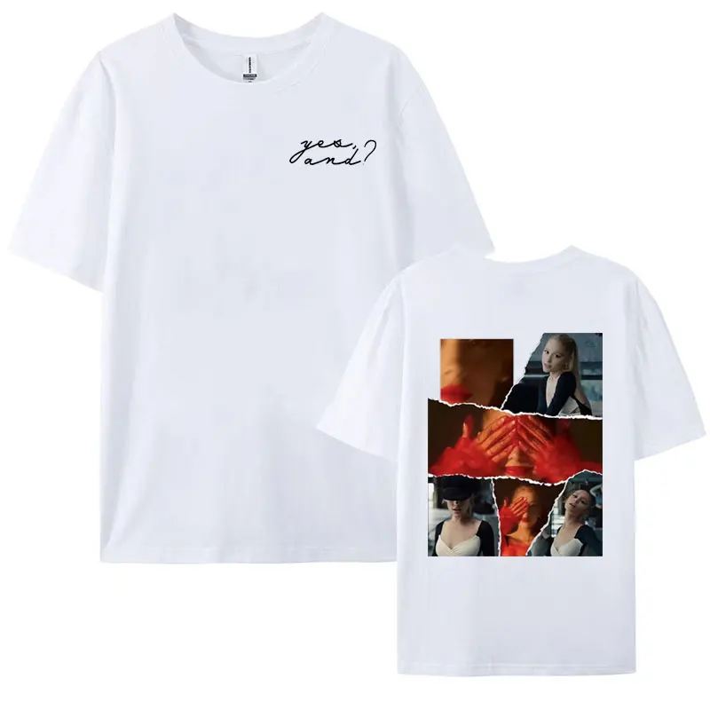 2024 Ariana Music Album Yes, and Cover T Shirt Men Women\'s Clothing Fashion Retro Tee Shirt Hip Hop Oversized T-shirt Streetwear