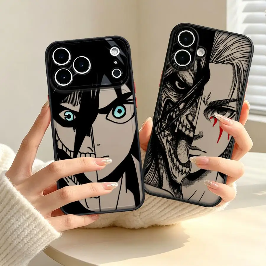 A-Attack On T-Titan Cool Case for iPhone 17 Pro Max 14 XS XR Air 17e 15 16 Plus 11 13 Mini 7 8 SE 12 Funda Back Phone Cover