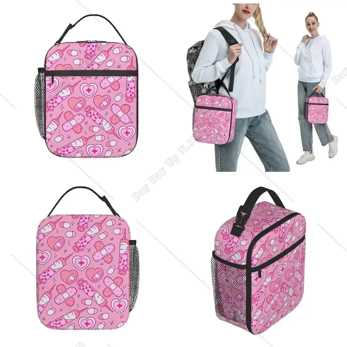 Lunch Care Doctor Nurse Bright Pink Product Storage Food Box Model Hot Cooler for School Food Box for Women