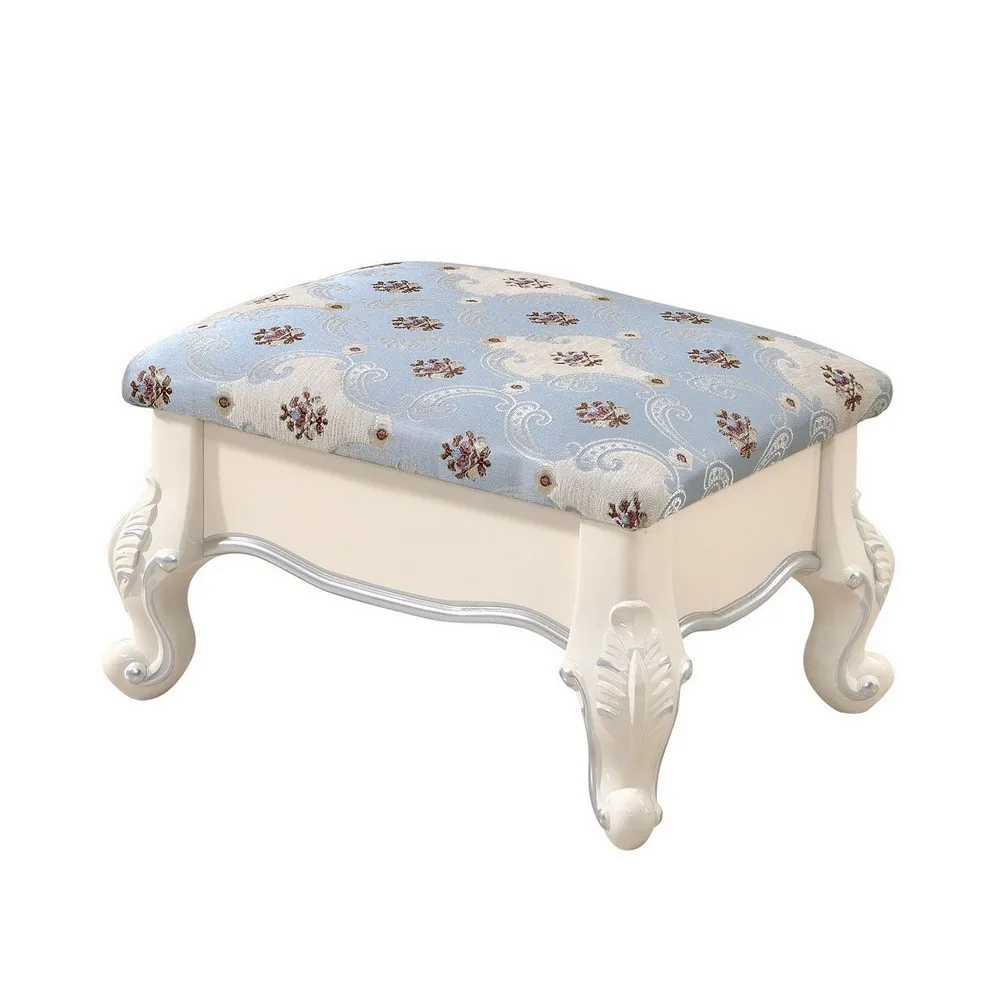 European-Style Small Stool Living Room Coffee Table Low Stool Home Creative Cute Shoe Changing Stool Solid Wood Bedroom round