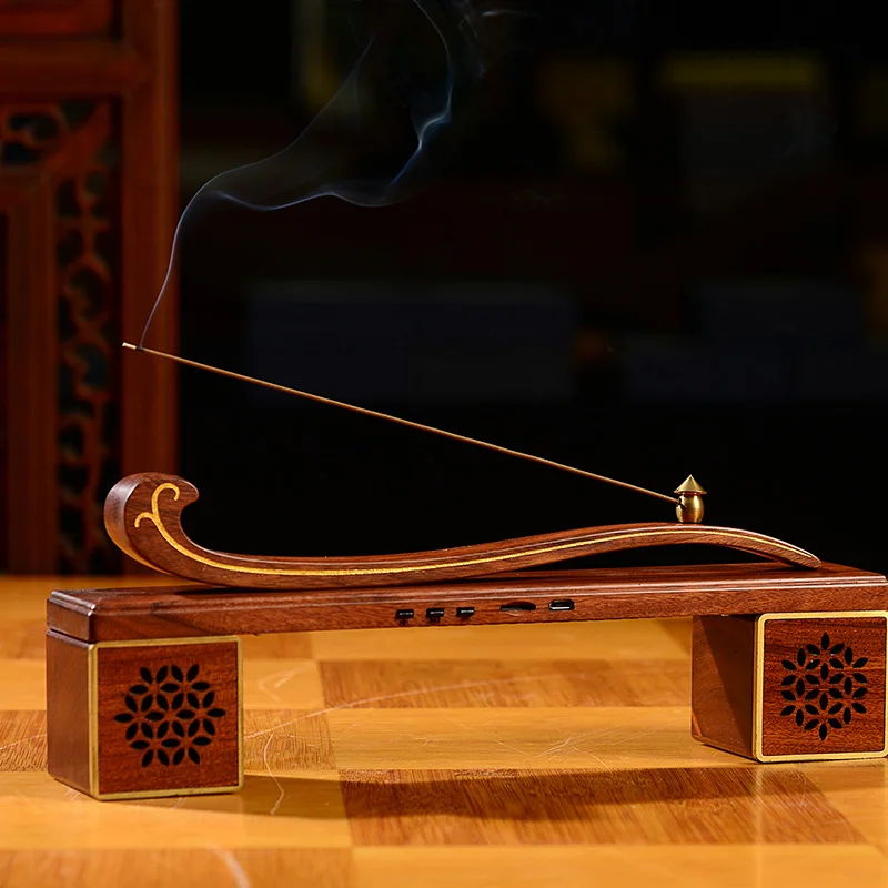 Free space music gift box Free space music gift box agarwood incense burner set Music box Incense Stick Holder