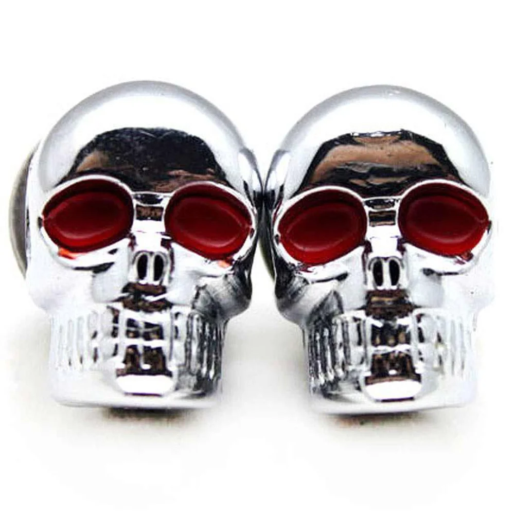 2Pcs Skull License Plate Frame Bolts Screws Fastener Cap Bolts Auto License Plate Screws For Motorcycle