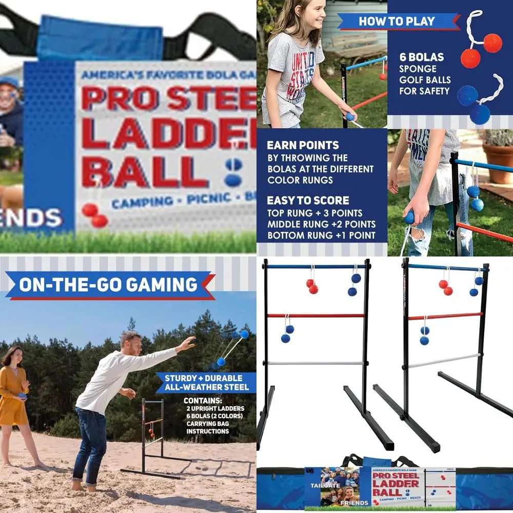 

Классика переднего крыльца, Maranda Enterprises Ladderball Pro Steel, черный, синий, красный, белый