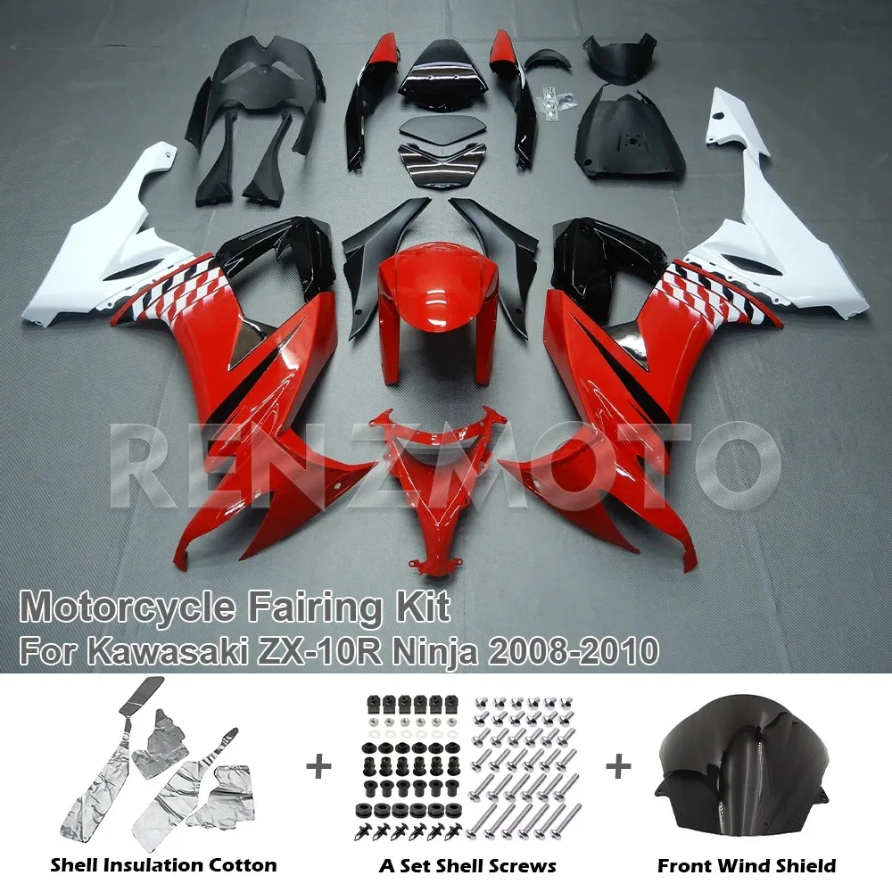 

For Kawasaki ZX-10R Ninja 2008-2010 Motorcycle Fairing Set Body Kit decoration Plastic Guard Plate Accessories Shell Injection