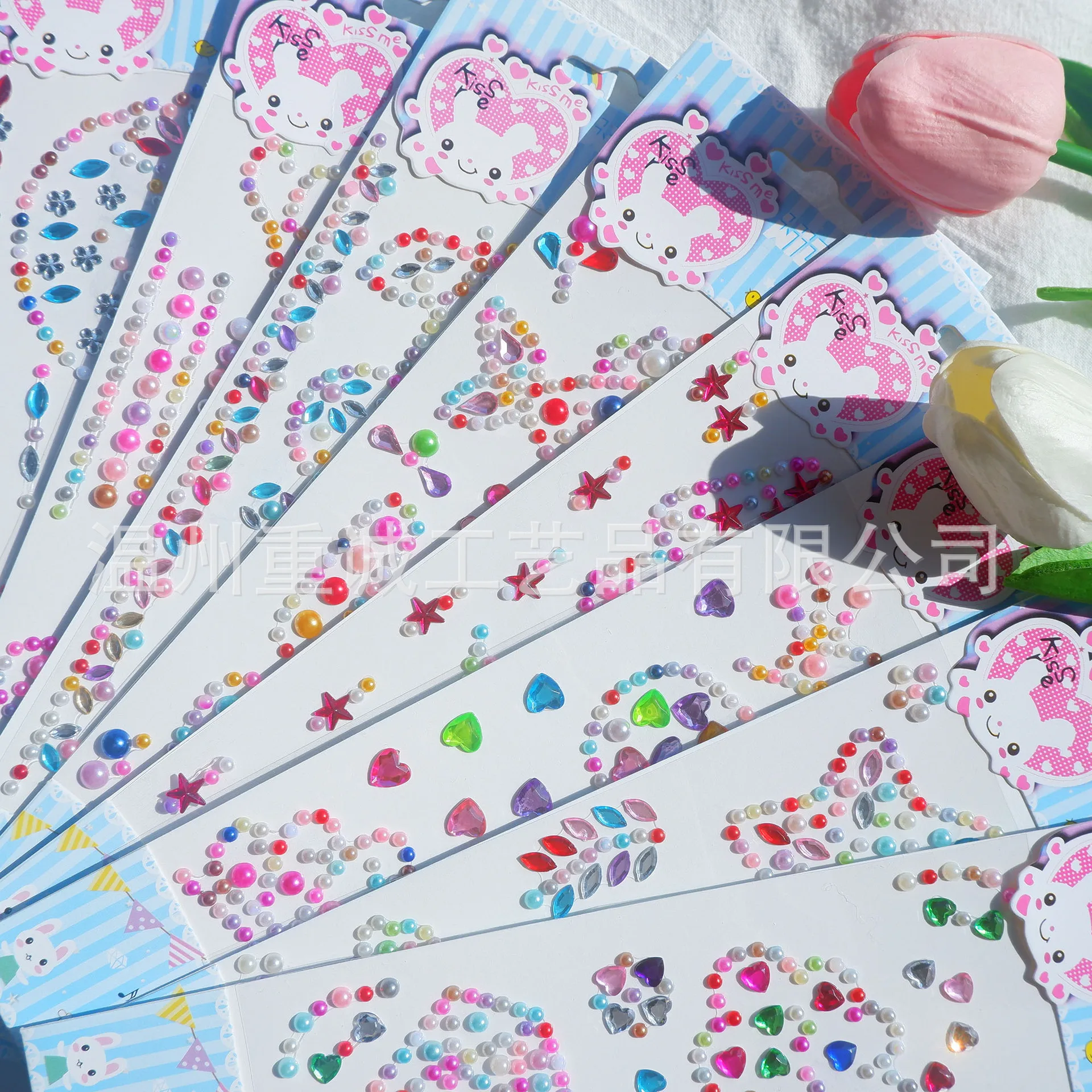 Crystal Princess Rhinestone Stickers Self Adhesive Acrylic Gems for Kids Reward Kindergarten DIY Craft Scrapbooking Decor