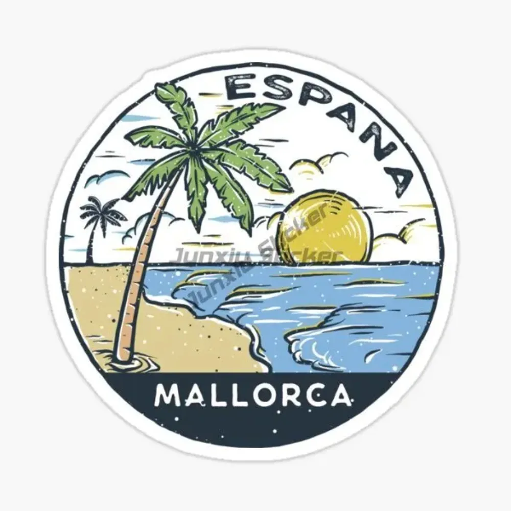 Spain Mallorca Scenic Car Stickers Vinyl Self-adhesive Decor Decal Car Bumper Laptop Fridge Wall Decorative  Accessories