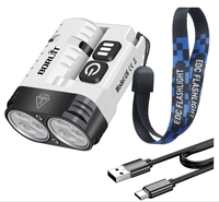 BORUiT U6 Small Flashlight EDC Keychain Light SST20 1600LM Powerful Mini Torch USB C Rechargeable Pocket Lantern with Magnetic