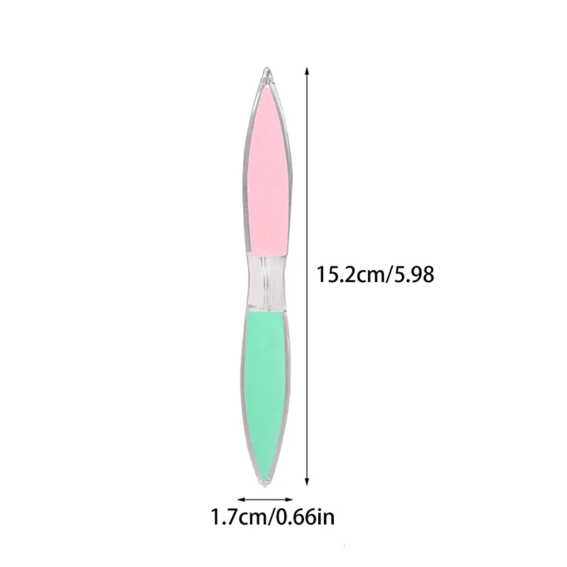 ملف فني للأظافر معدني مزدوج الجوانب ، بوشير بشرة ، مزيل ، فرك ، عازل ، طحن ، مانيكير ، أداة باديكير