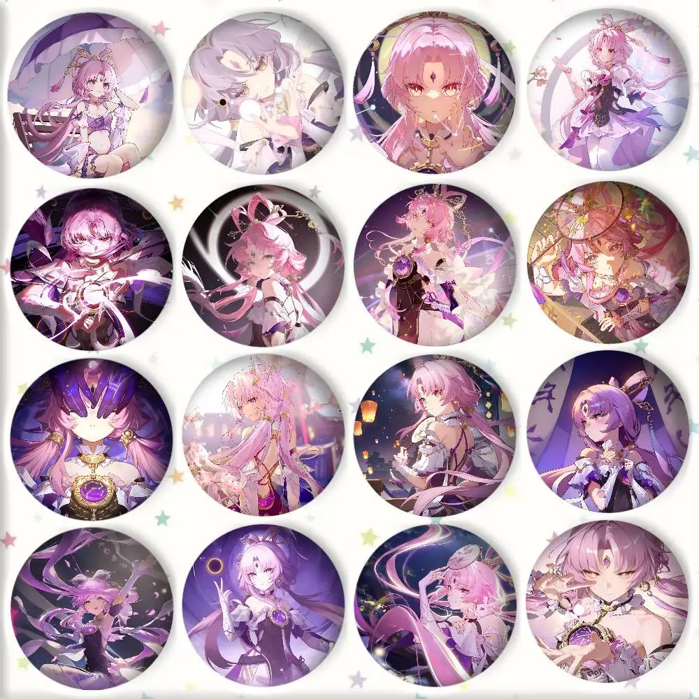 Cartoon Anime Game Honkai Star Rail Fu Xuan Badge Round Art Brooch Clothes Backpack Accessories Lapelnd Laserh