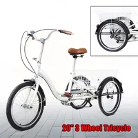 20 pouces 3 roues tricycle adulte tricycle vitesse unique pour personnes âgées Shopping transport Tricycle avec Panier Tricycle