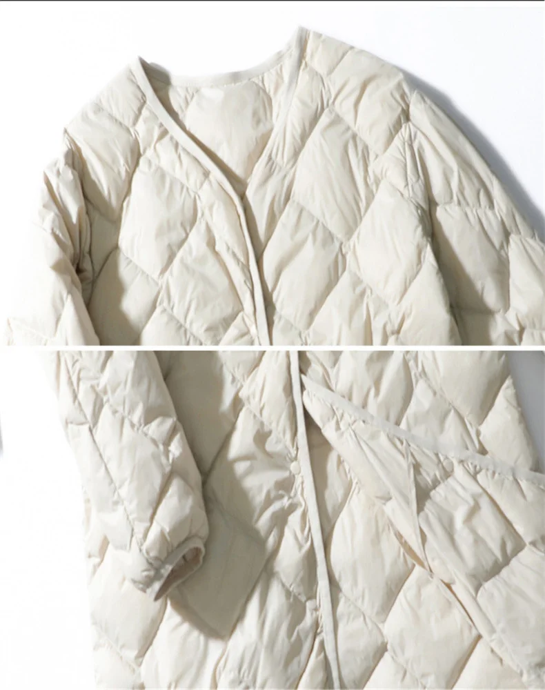 Manteau en duvet de canard blanc pour femme, Parkas décontractés, observateur, Fin, Chaud, Long, Bouffant, OutChester, Grande taille, Nouveau, Automne, Hiver