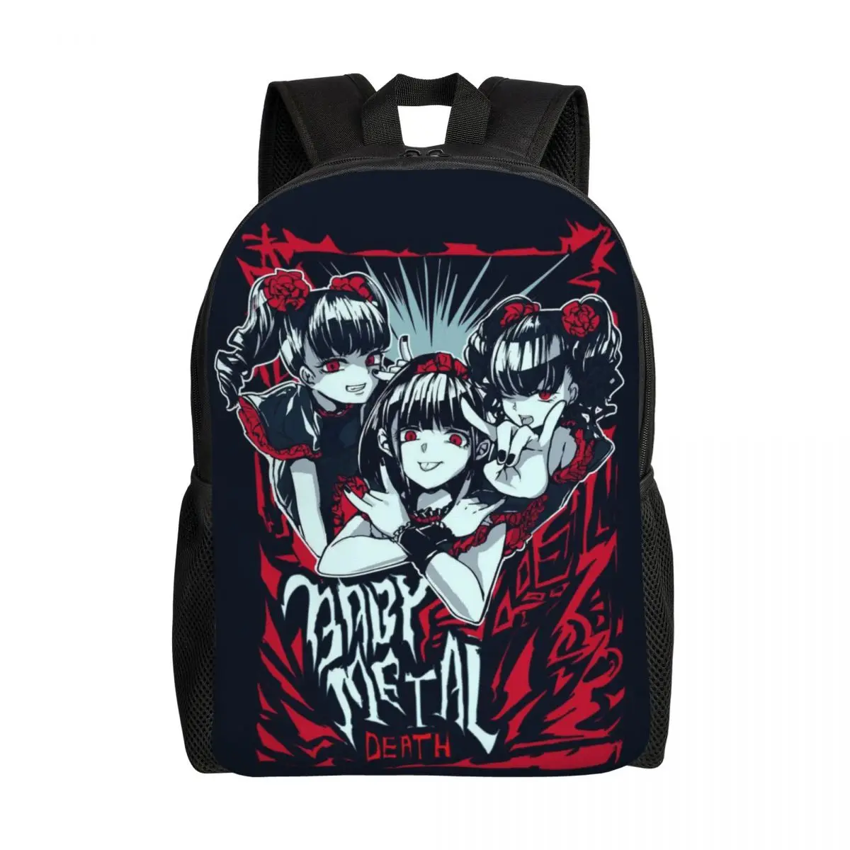 

Custom Babymetal Japan Band Backpack Men Women Fashion Bookbag for School College Pop Music Star Bags