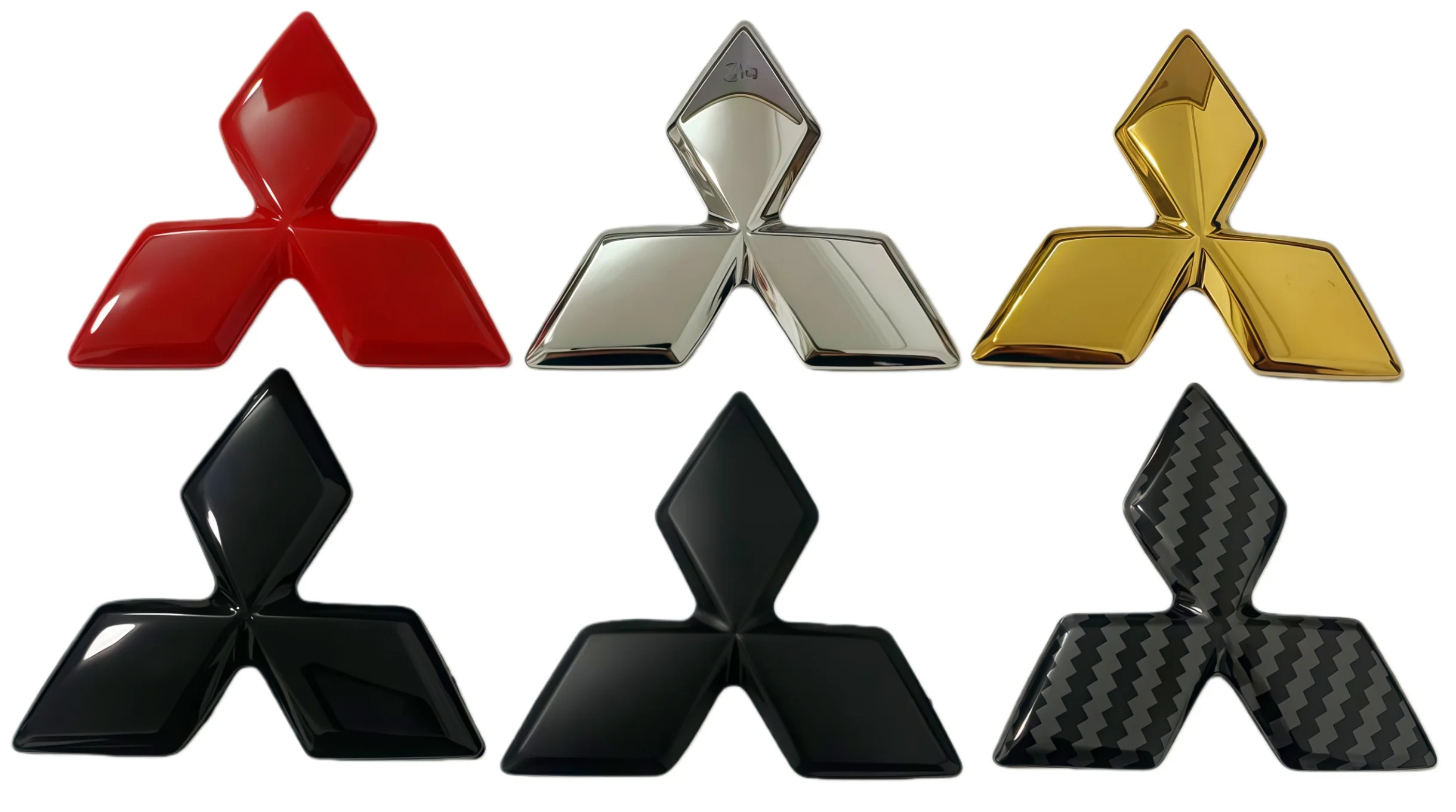 1 pegatina 3D para volante con logotipo de Mitsubishi, pegatina de insignia de coche para Colt Delica Ralliart Pajero Xpander Space Star, ajuste Universal