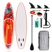 FunWater Inflatable Stand Up Paddling Board 350*83*15 Paddle Board Surfboard Surfing Sup Board Max Load 330 Pound with Accessory