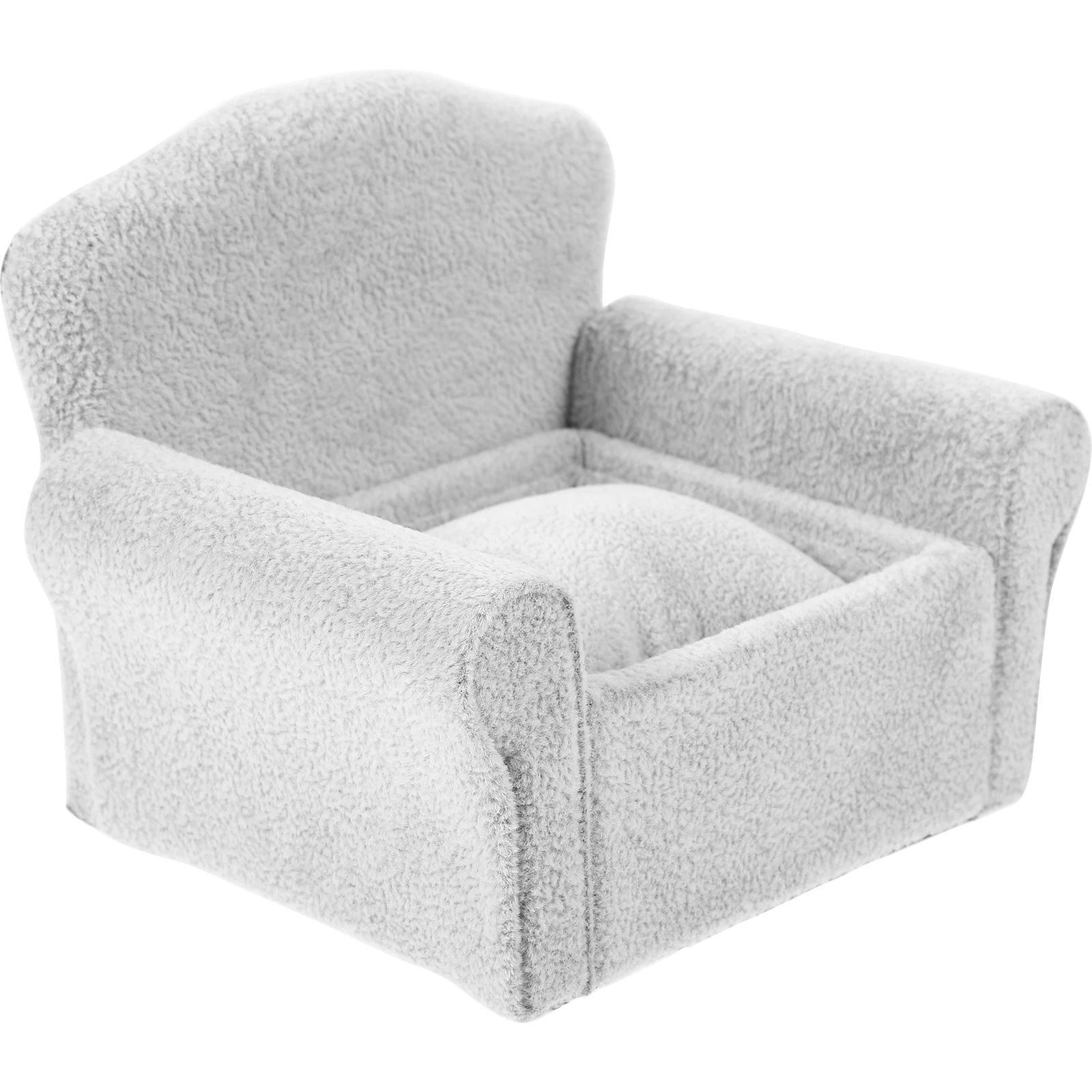

Sofa Shaped Jewelry Display Box Single Pillow Silver Gray Flannel Material Bracelet Watch Holder Storage Solution