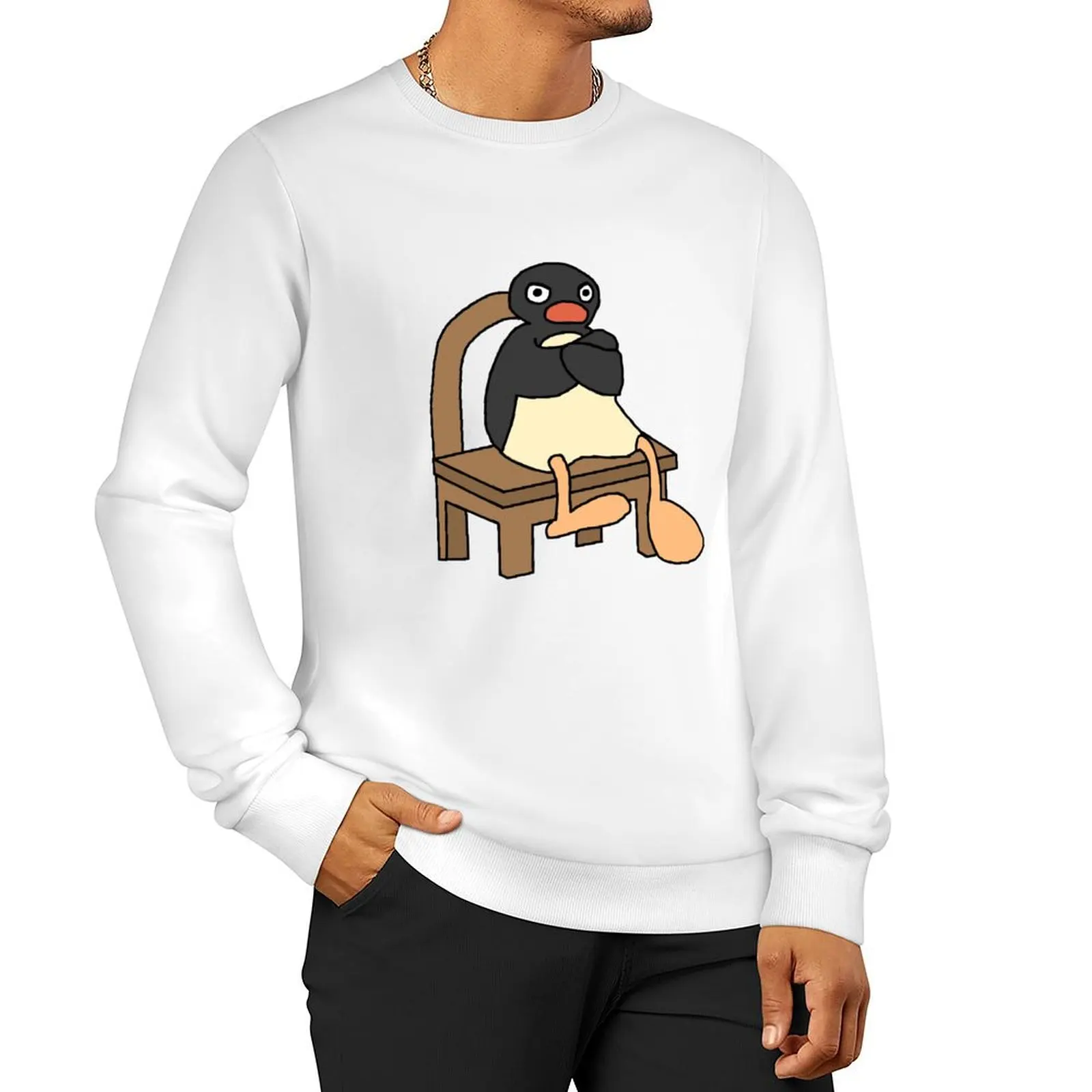 

Angry Pingu Sweatshirt graphic t shirts men men clothes autumn jacket men sweatshirt