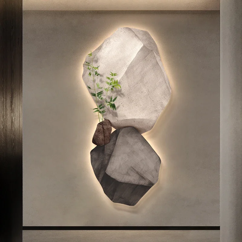 

simple entrance porch mural light corridor corridor led light painting living room healing sea cat mural with light glow