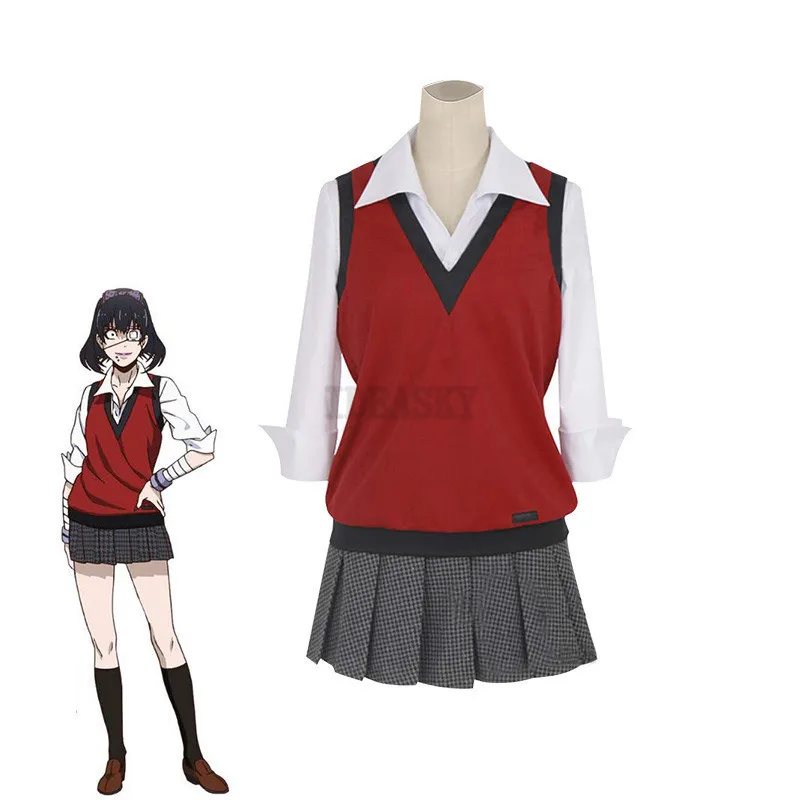 Anima Kakegurui Compulsory from Mr. Midari Ikishima Coupley Japanese clothes One school uniform Women's skirt One magic skirt