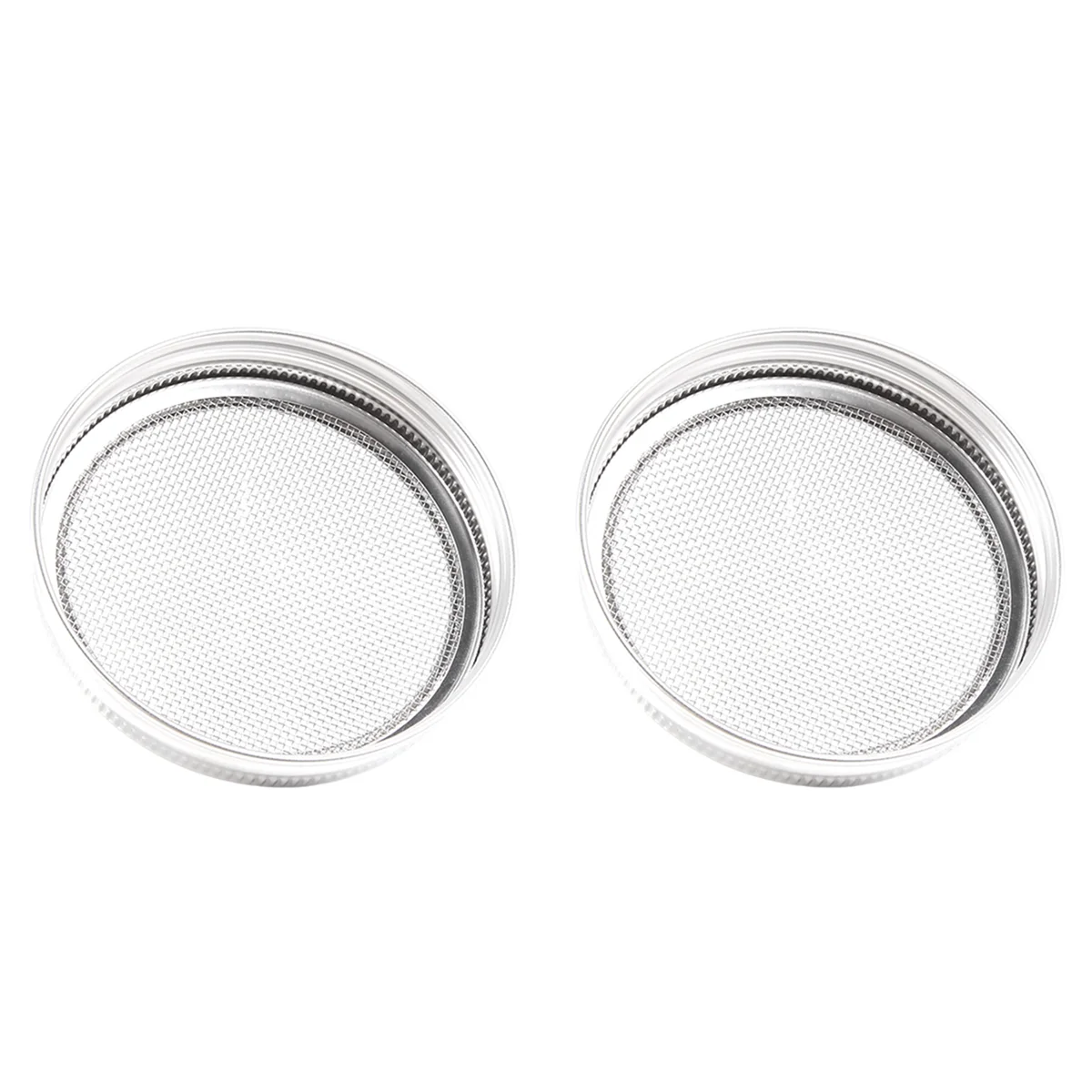 AA83 Set of 2 Stainless Steel Sprouting Jar Lid Kit for Superb Ventilation Fit for Wide Mouth Jars Canning Jars for Making Organ