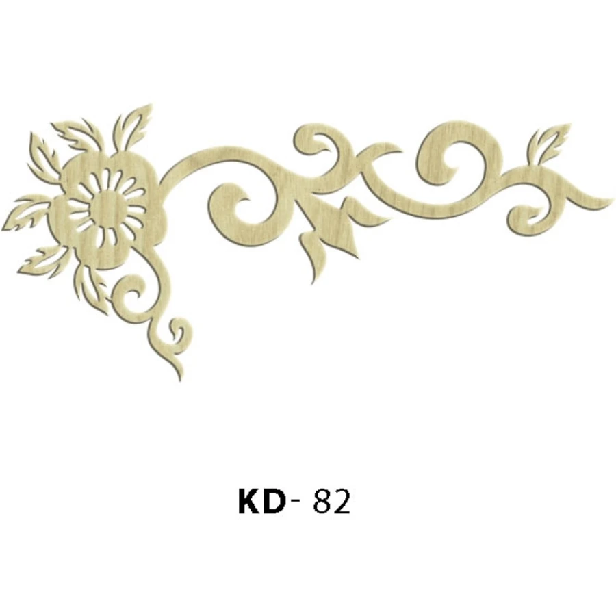 KD82 Motif Wood Package Ornament, Dyeable Raw Wood Ornament